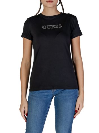 Kratka crna majica Guess