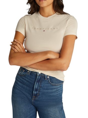 Kratka bež majica Tommy Hilfiger