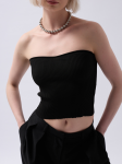 Crna majica bez naramenica Midnight Chic