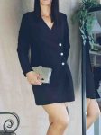 Crna blazer haljina Rena
