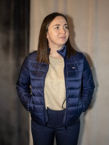 Plava kratka jakna Tommy Jeans