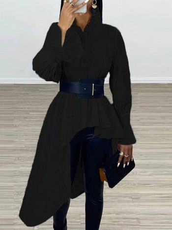 Crna asimetrična košulja